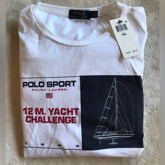 Polo Ralph Lauren 12 M Yacht Challenge White Graphic Tee